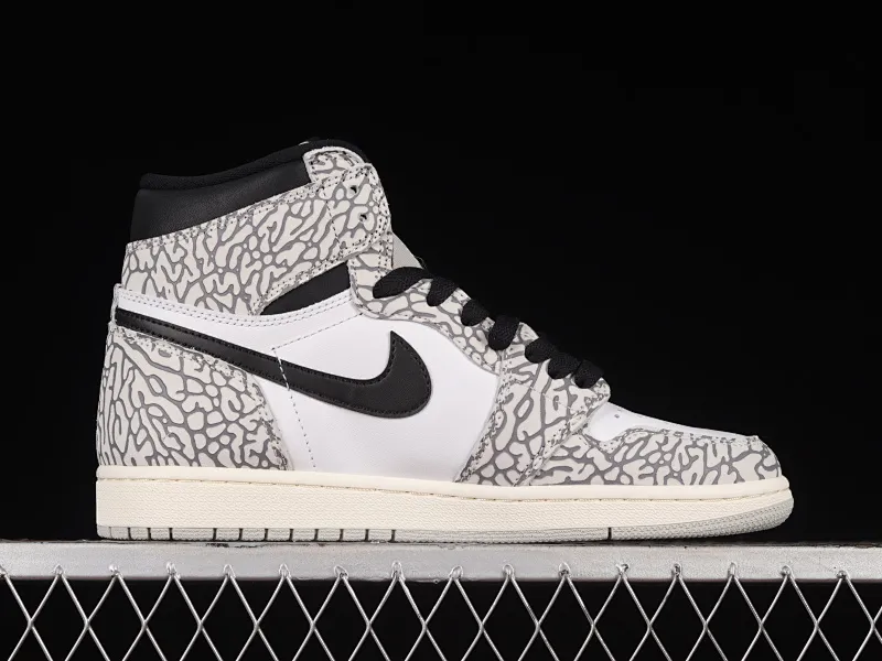 All categories Air Jordan Jordan series basketball shoes Air Jordan 1 High Air Jordan 1 High OG "White Cement" AJ1 Joe 1 elephant pattern high-top basketball shoes DZ5485-052